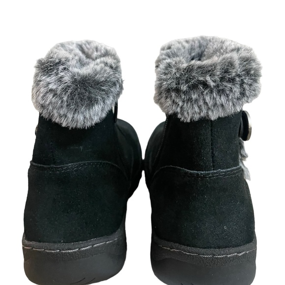 KHOMBU Iris Women's Boots Black Suede Water Repellent Plush Faux Fur Size 6 - Picture 10 of 11
